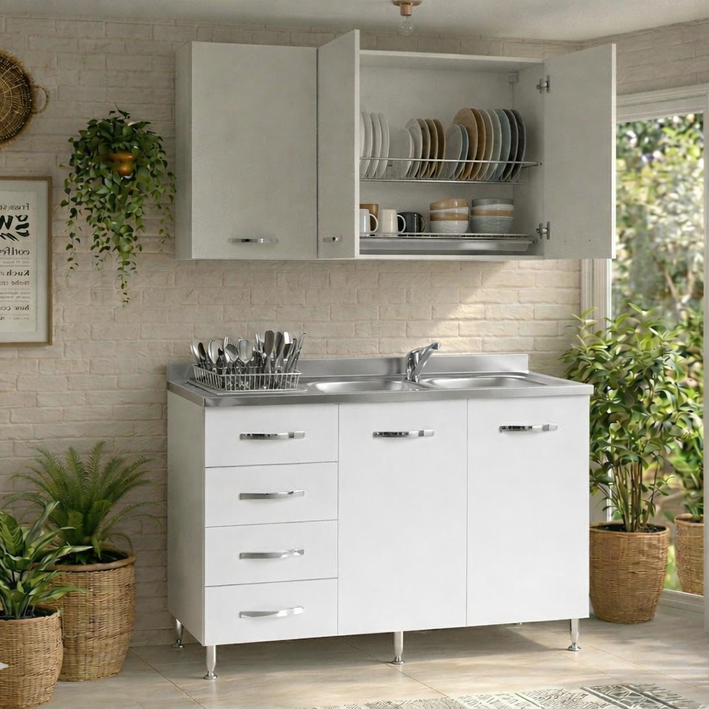 Composizione cucina con cassetti da 120
