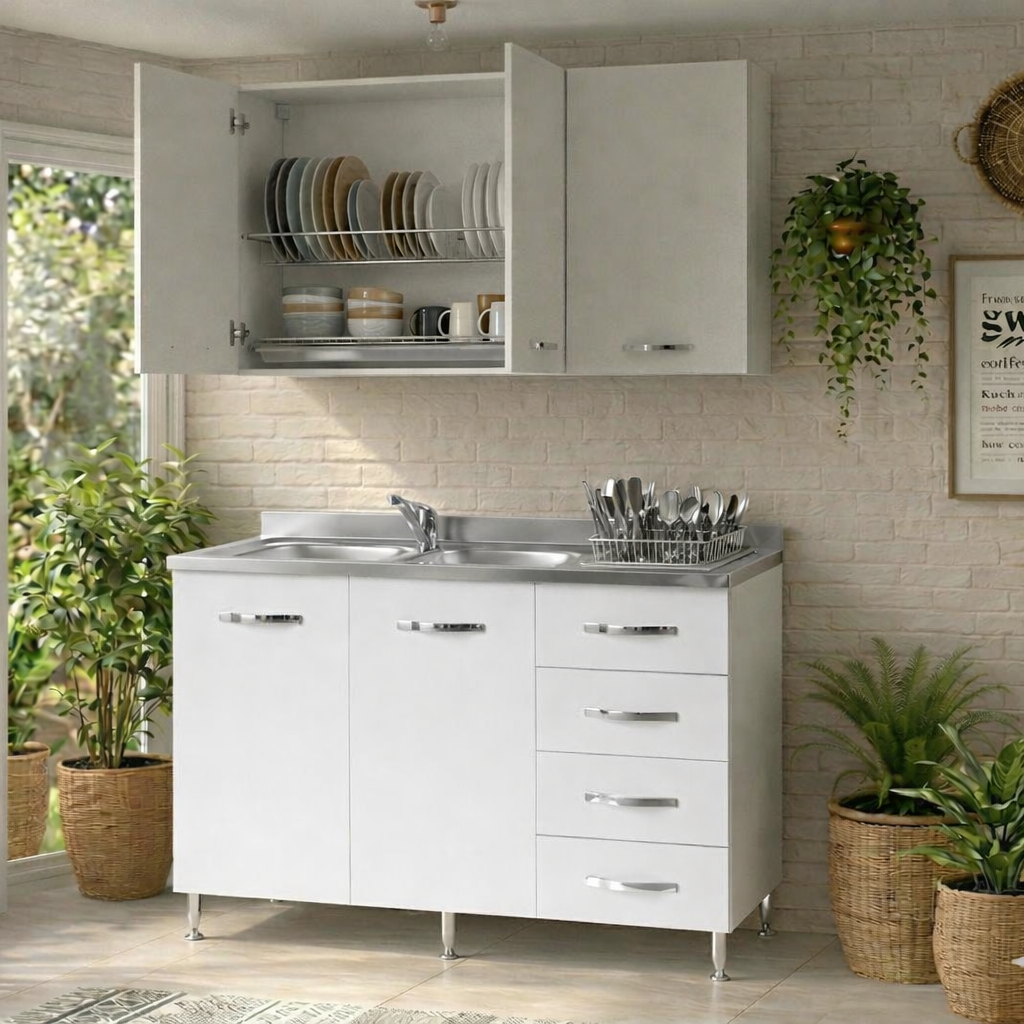 Composizione cucina con cassetti da 120