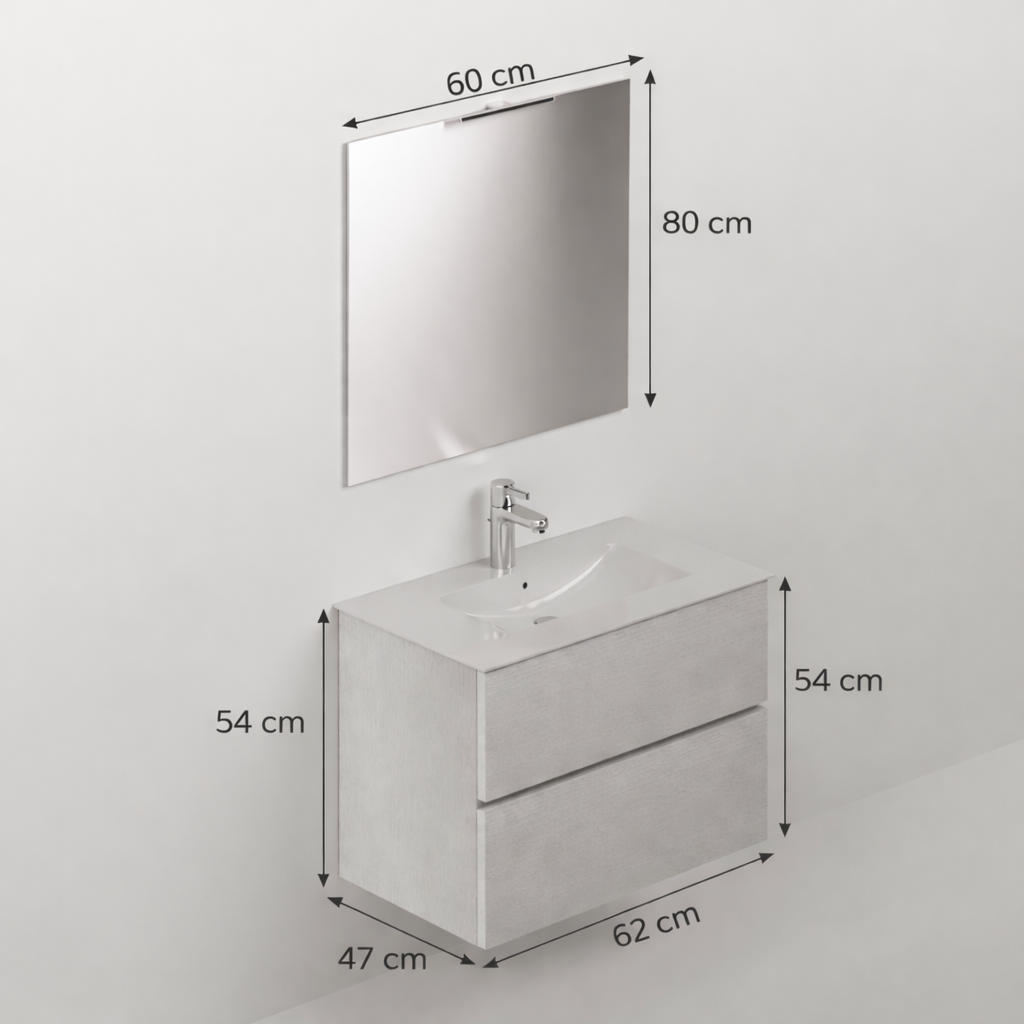 Composizione bagno da 60