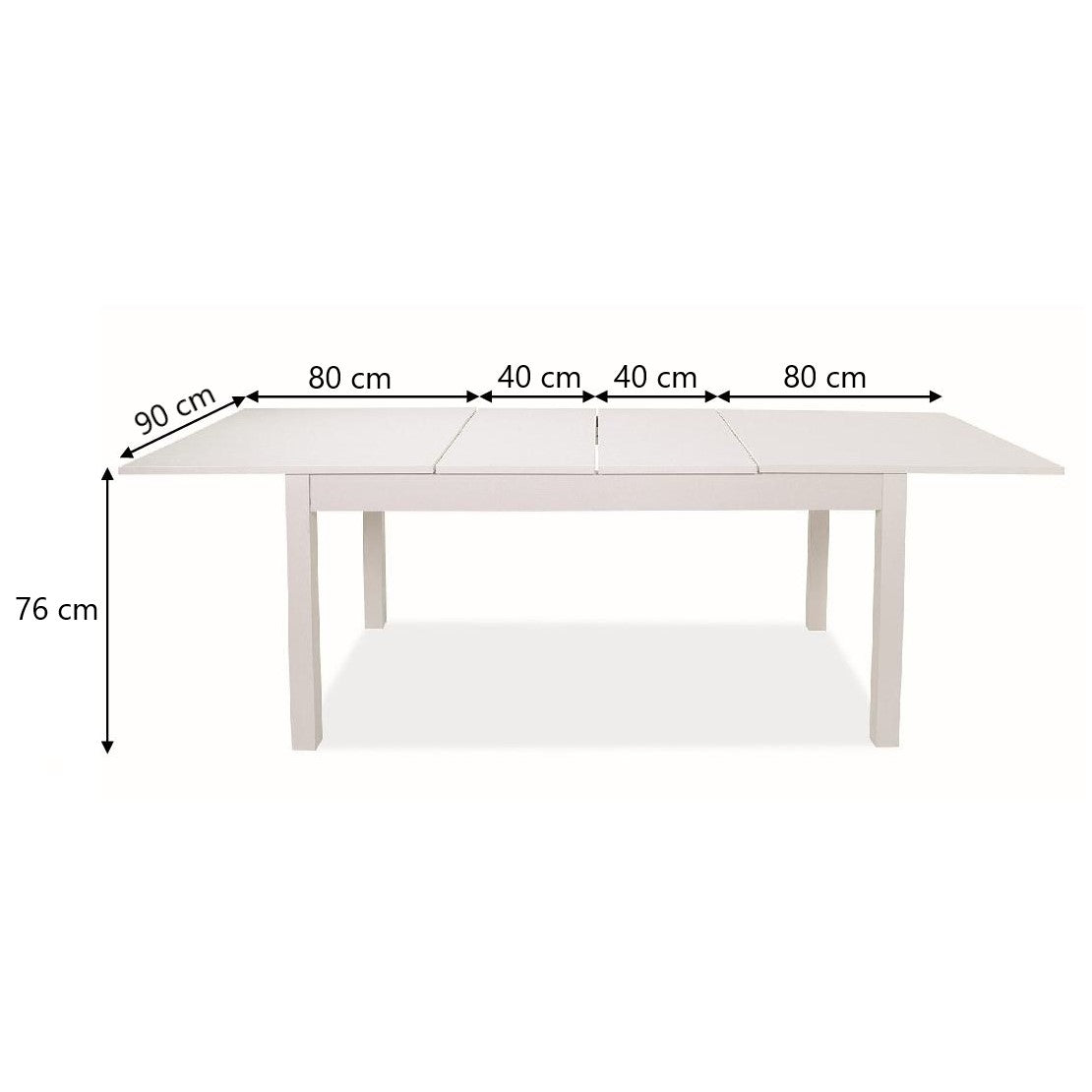 Tavolo Elindo 160x90 (+2x40)
