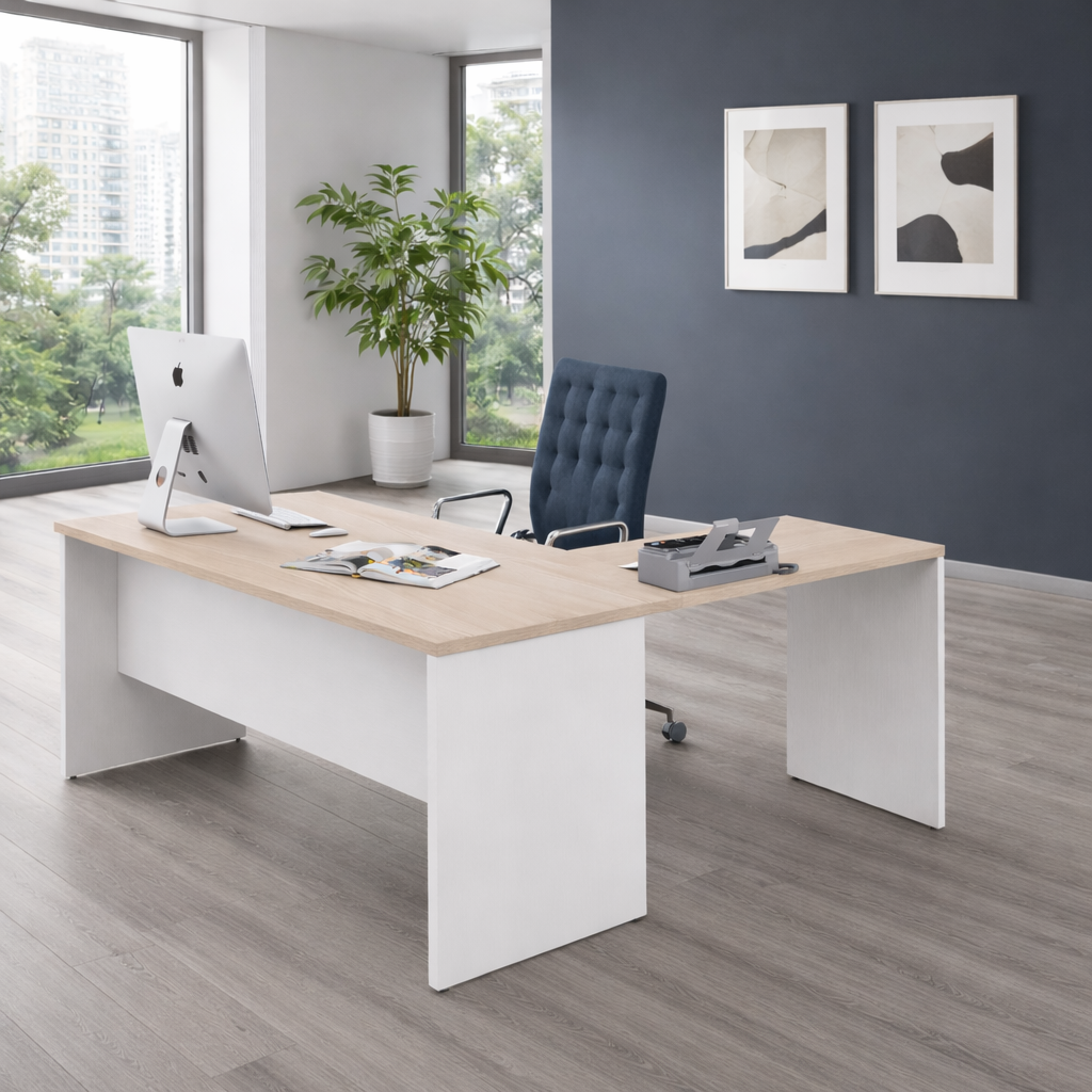 Scrivania per Ufficio 160 con prolunga 80