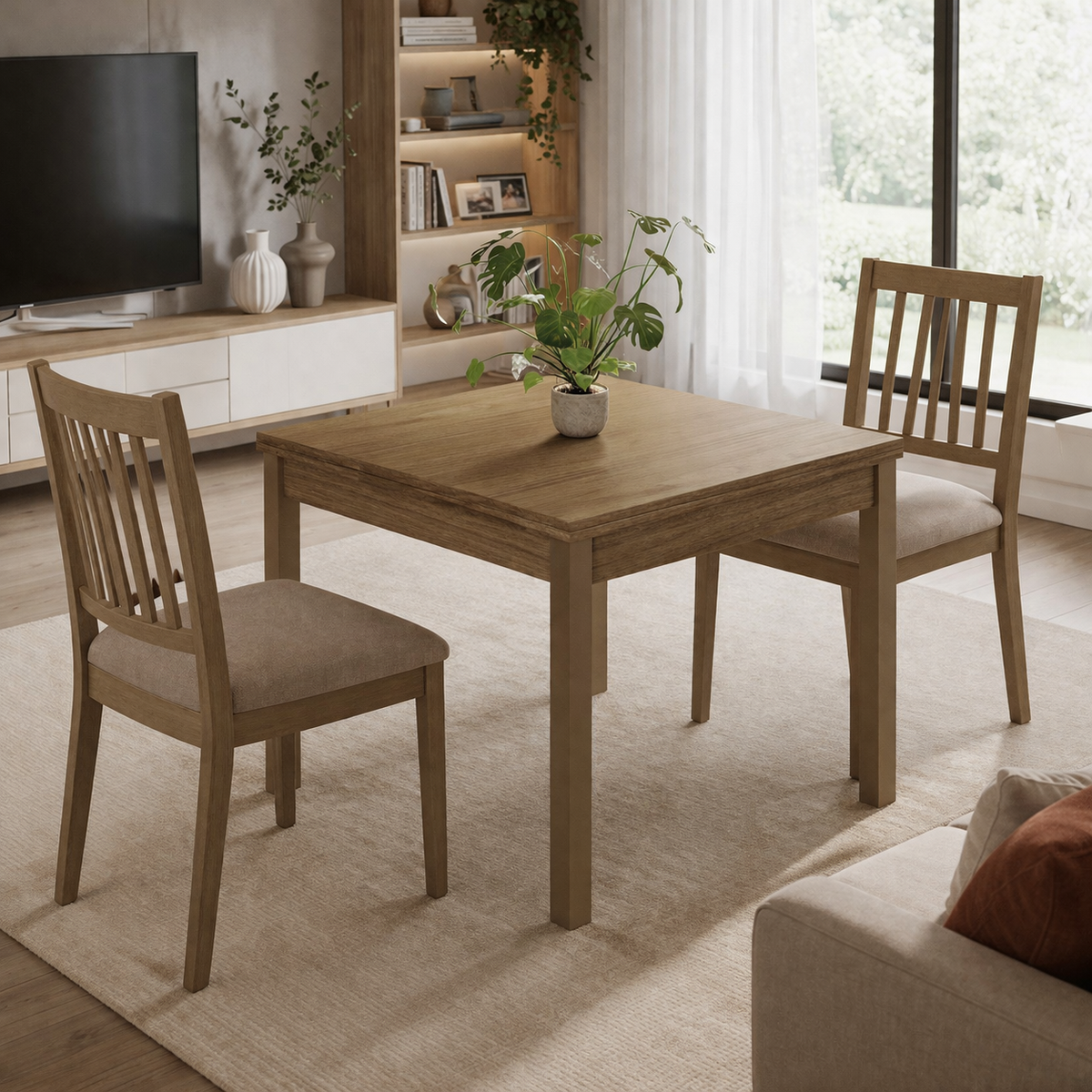 Tavolo Firenze 90x90 a libro