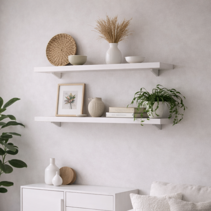 Coppia mensola a muro da 90 cm