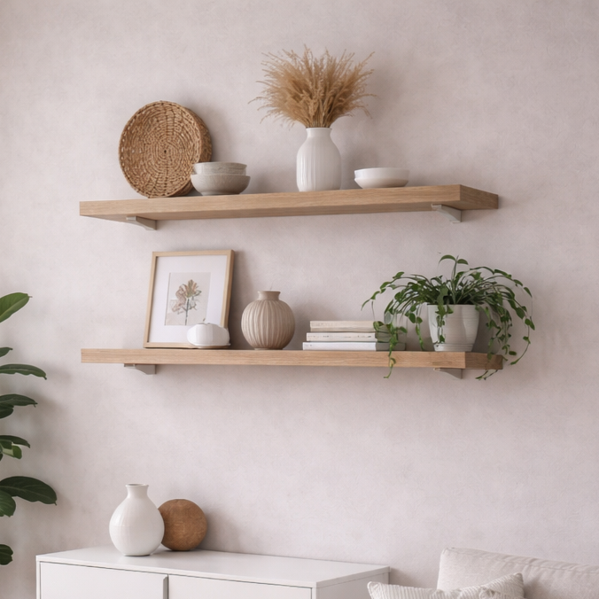 Coppia mensola a muro da 90 cm