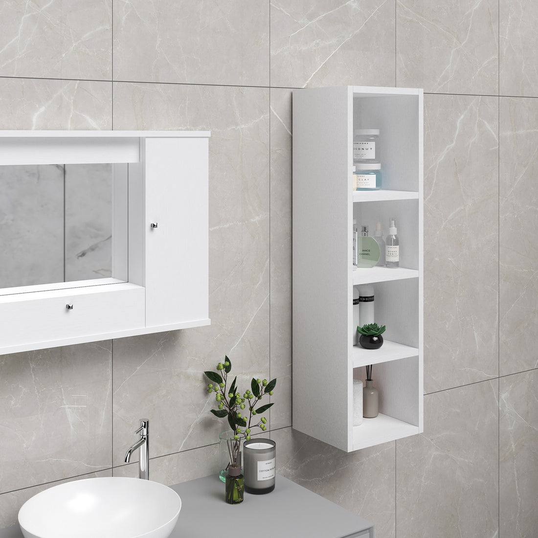 Colonna bagno sospesa a giorno h. 120 cm