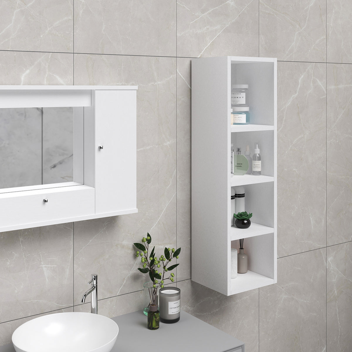 Colonna bagno sospesa a giorno h. 120 cm