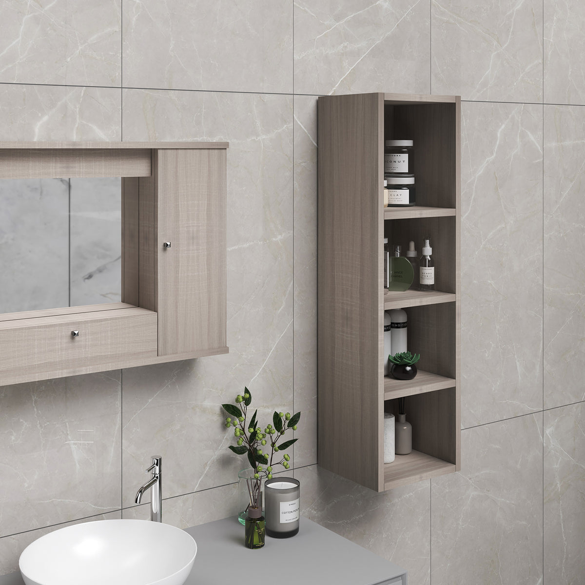 Colonna bagno sospesa a giorno h. 120 cm
