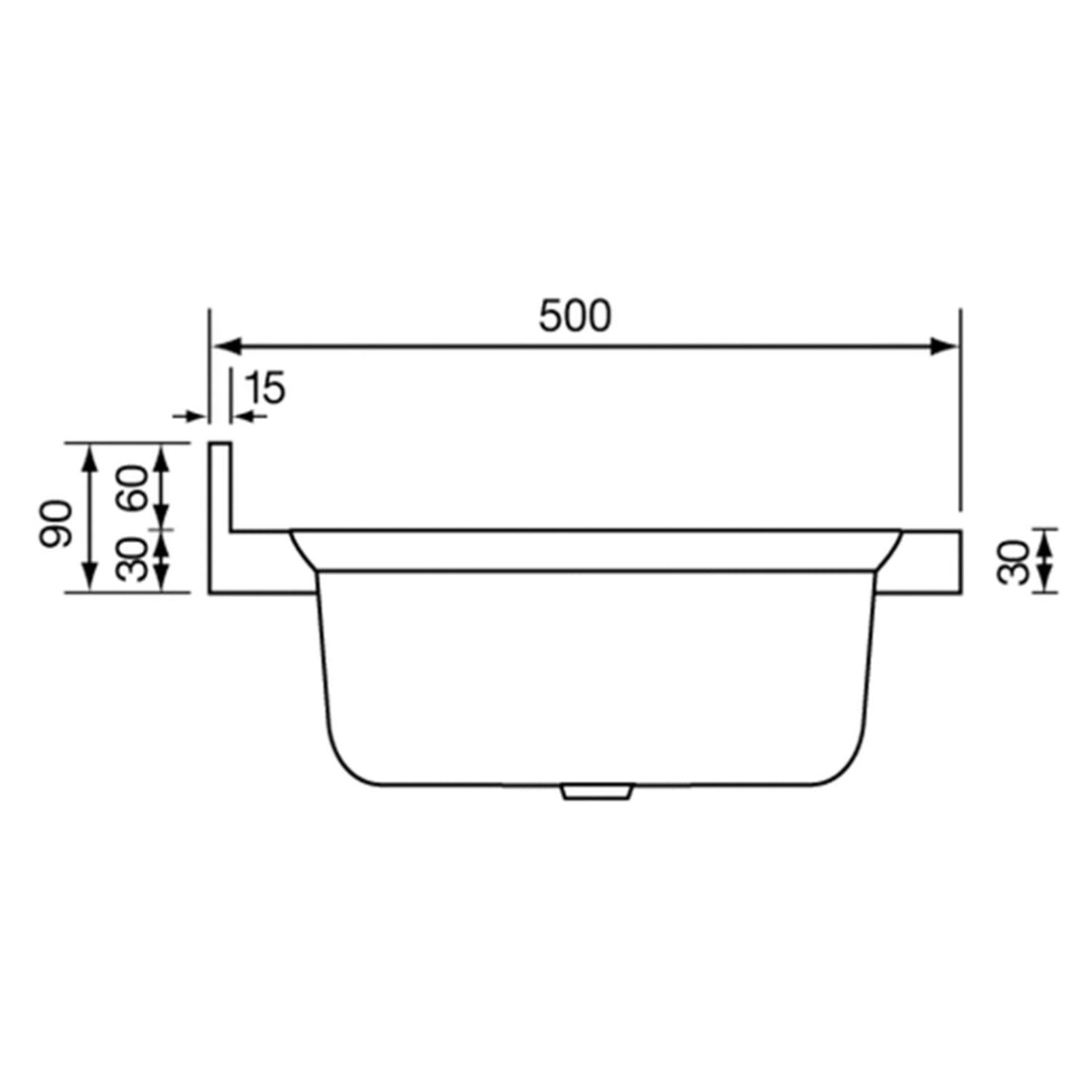 Lavello Inox ad Appoggio con 2 vasche 80x50