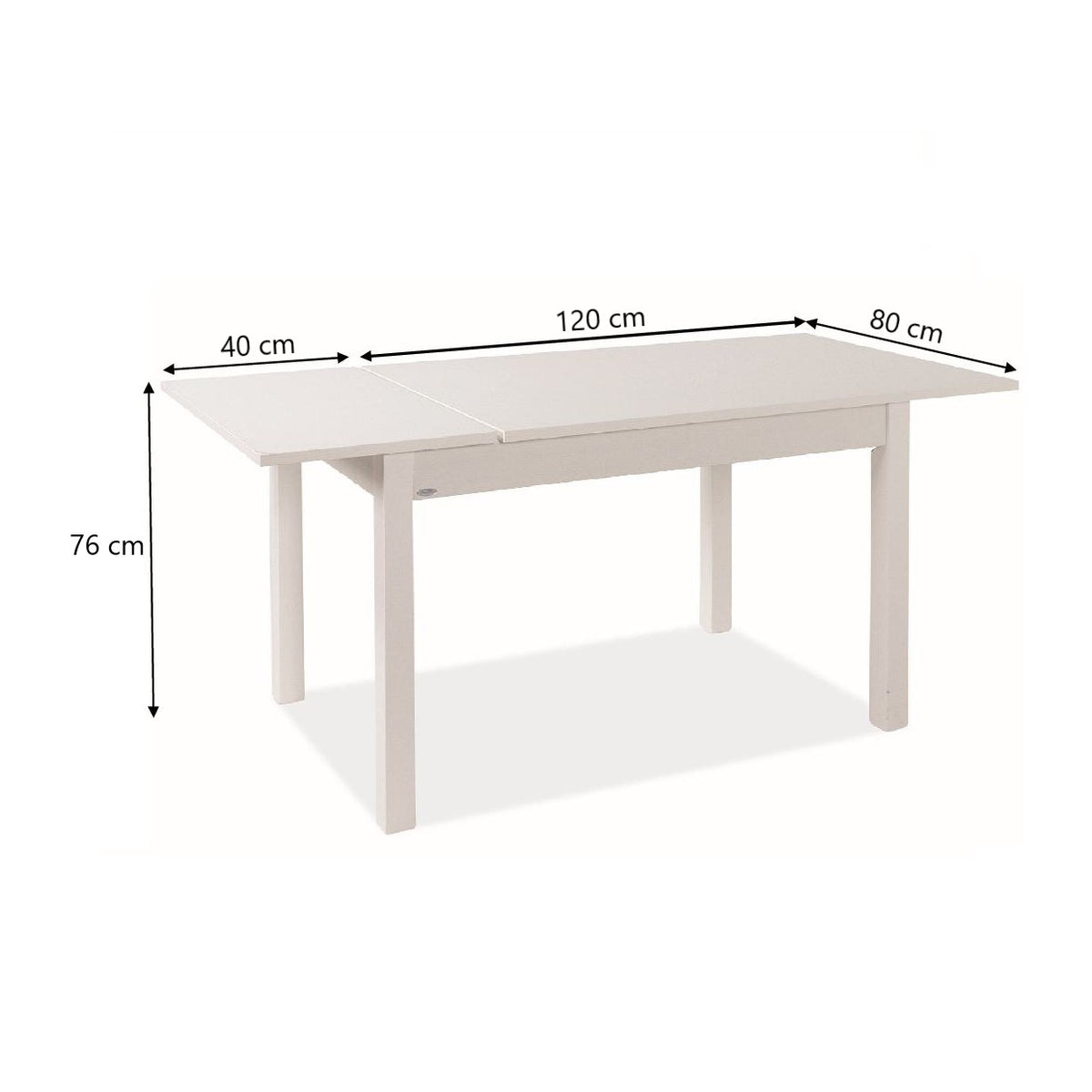 Tavolo Firenze 120x80 +40