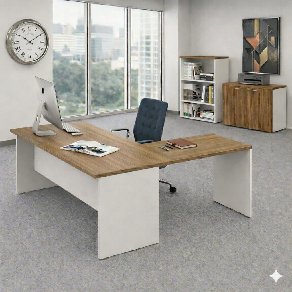 Scrivania per Ufficio 180 con prolunga 120